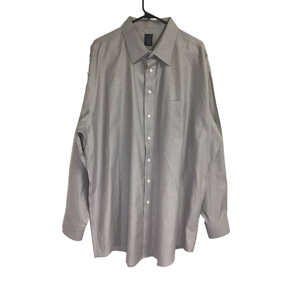 Joseph & Feiss Gray Men's Long-Sleeve Button-up‎ Shirt Size 19 36/37 Tall